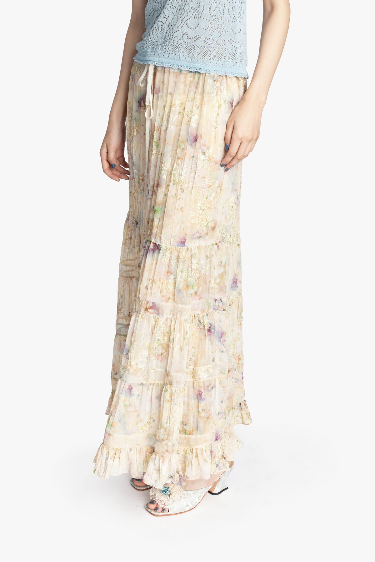 Oasis Blooms Tiered Skirt | Anna Sui