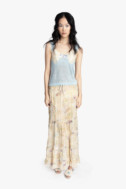 Oasis Blooms Tiered Skirt | Anna Sui