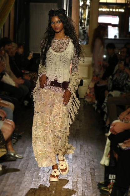 Oasis Blooms Tiered Skirt | Anna Sui