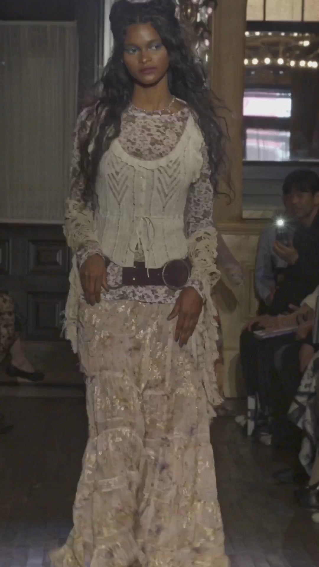 Oasis Blooms Tiered Skirt | Anna Sui