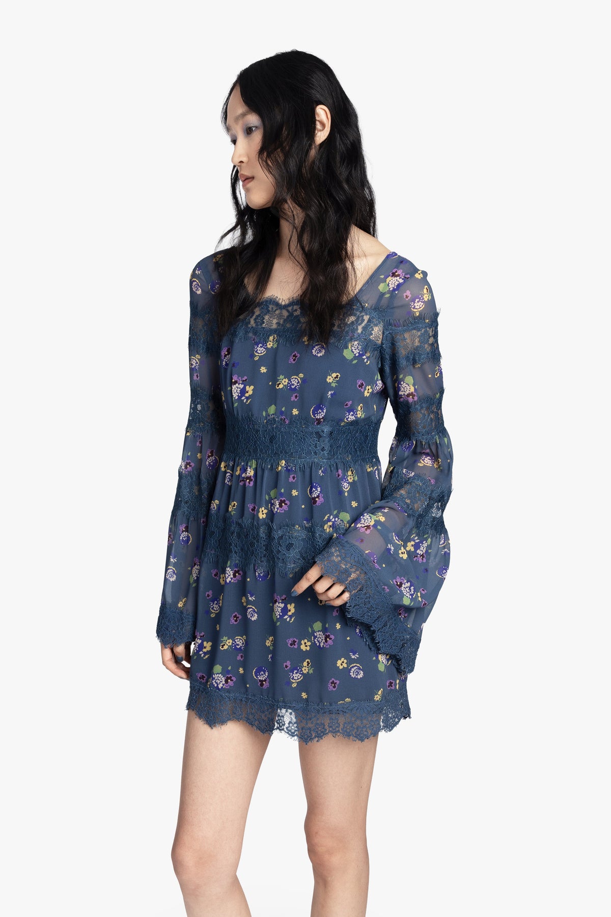 Night Blooming Chiffon Dress | Anna Sui