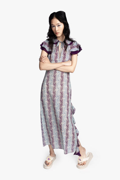 Ombre Ribbons Cotton Ruffle Dress | Anna Sui