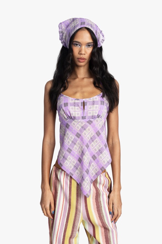 Plaid Blossom Top Apron | Anna Sui
