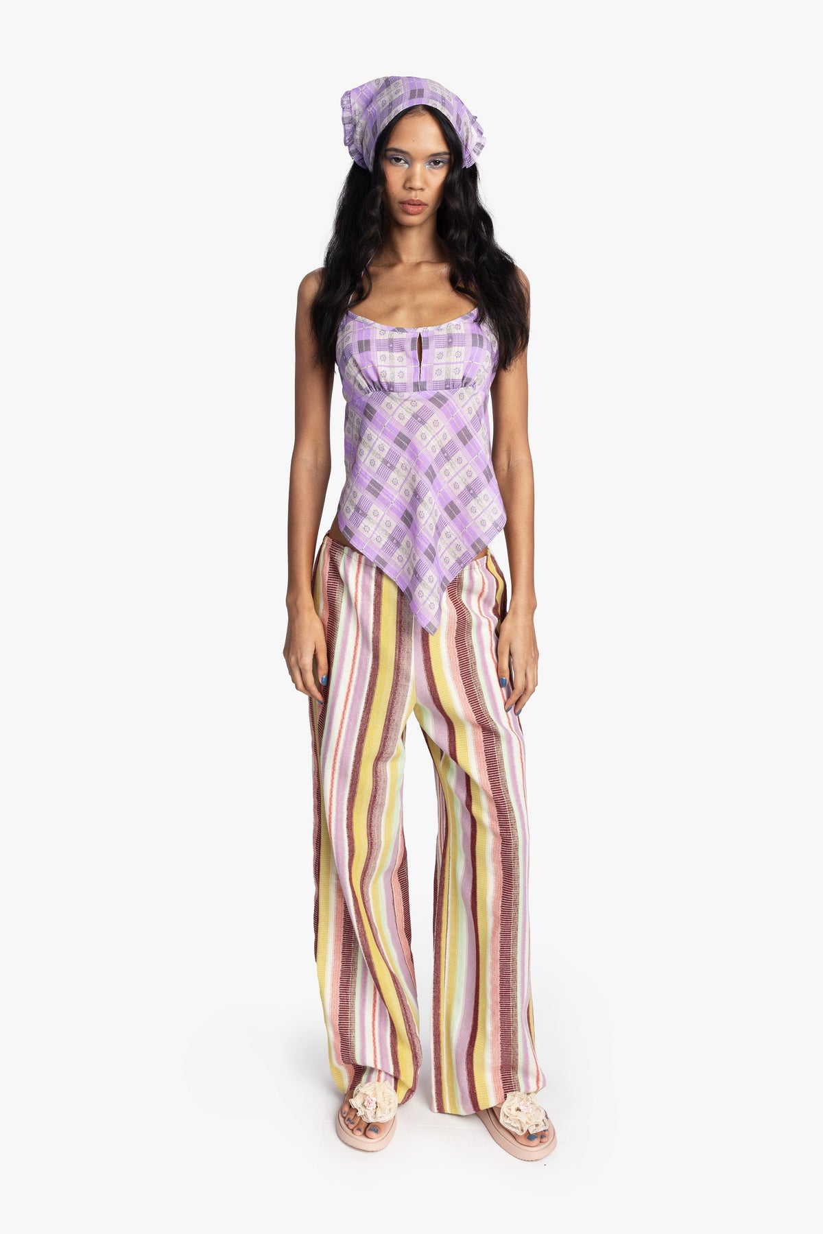 Plaid Blossom Top Apron | Anna Sui
