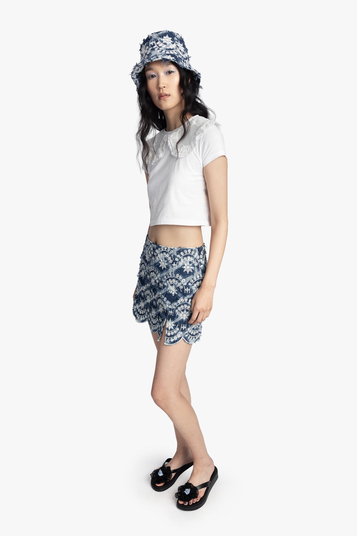 Sonora Denim Mini Skirt | Anna Sui