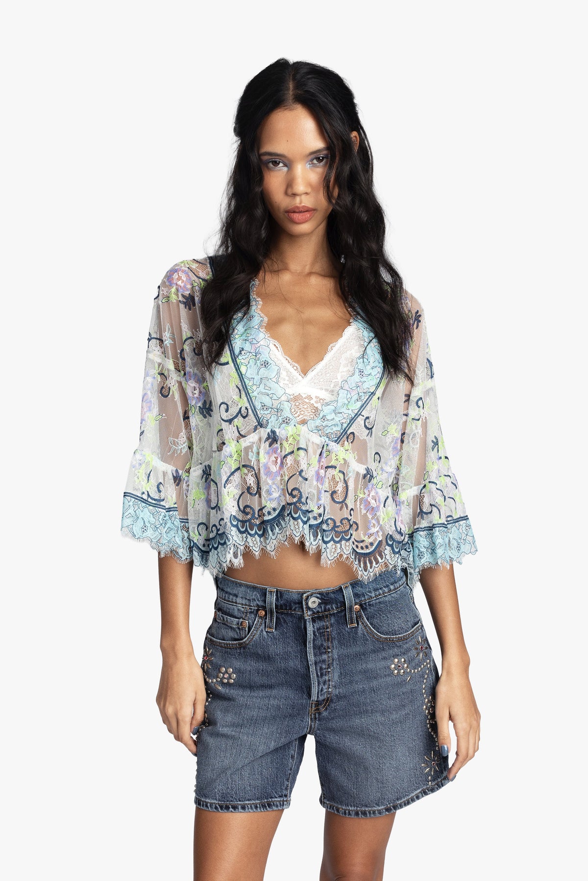 Lady Chatterley's Lace V-Neck Top | Anna Sui