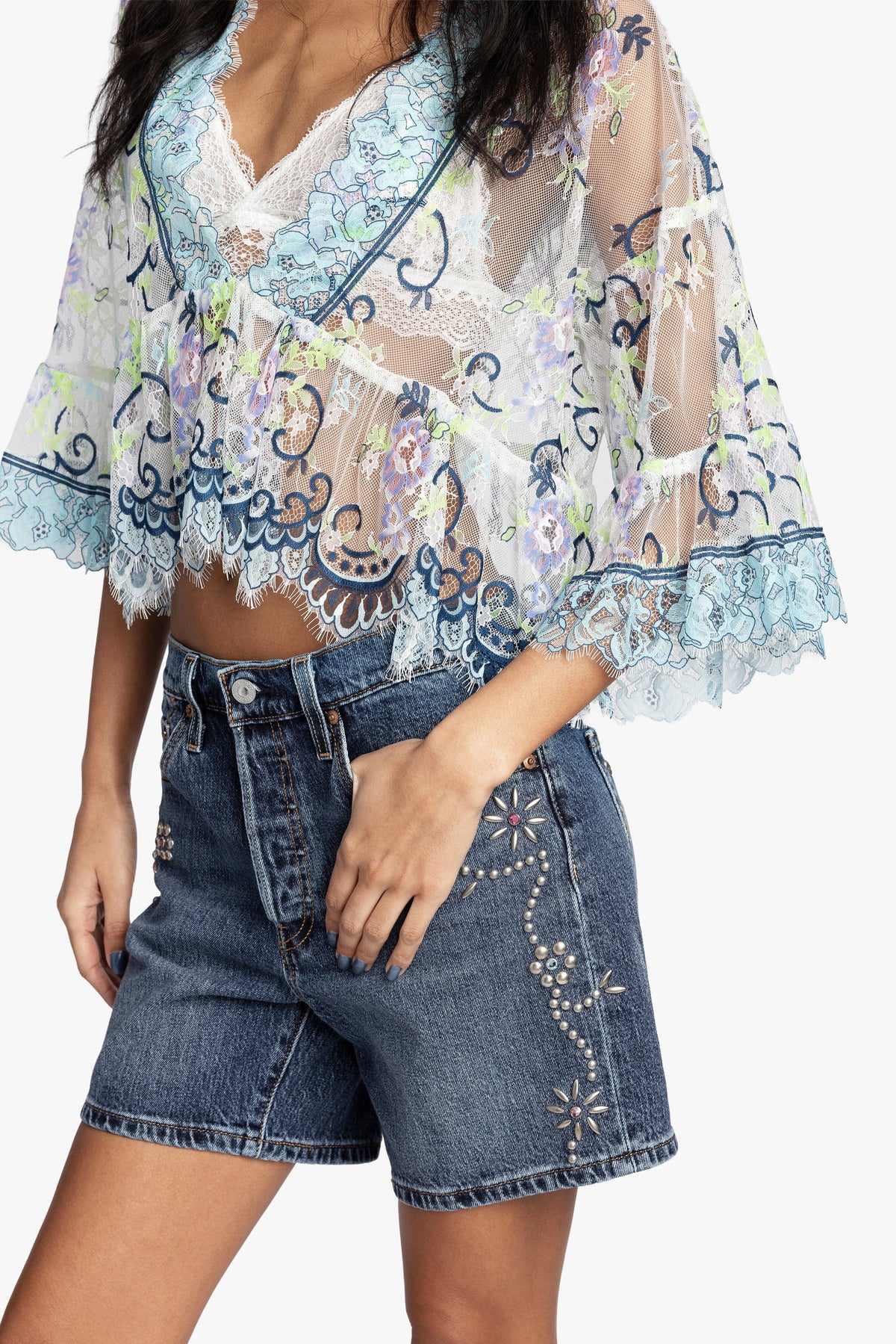 Lady Chatterley's Lace V-Neck Top | Anna Sui