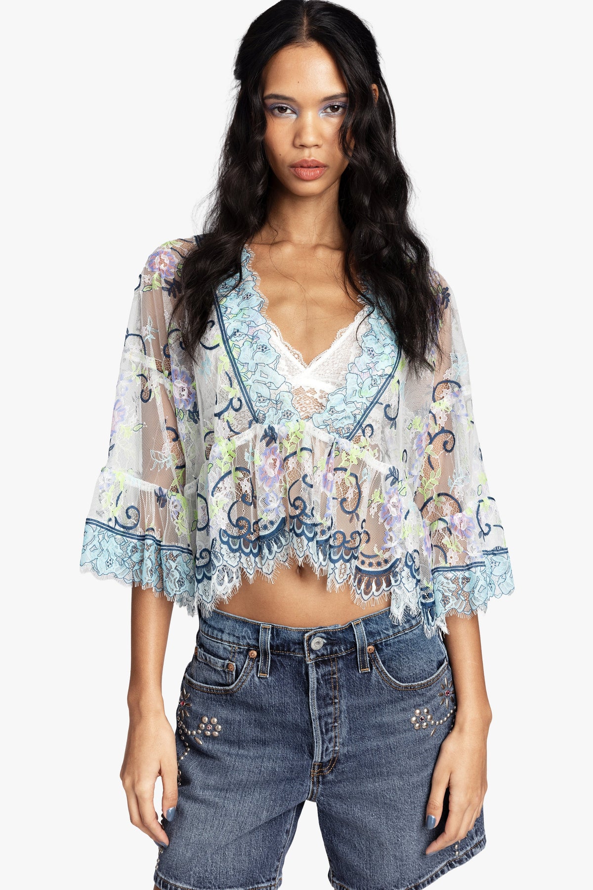 Lady Chatterley's Lace V-Neck Top | Anna Sui