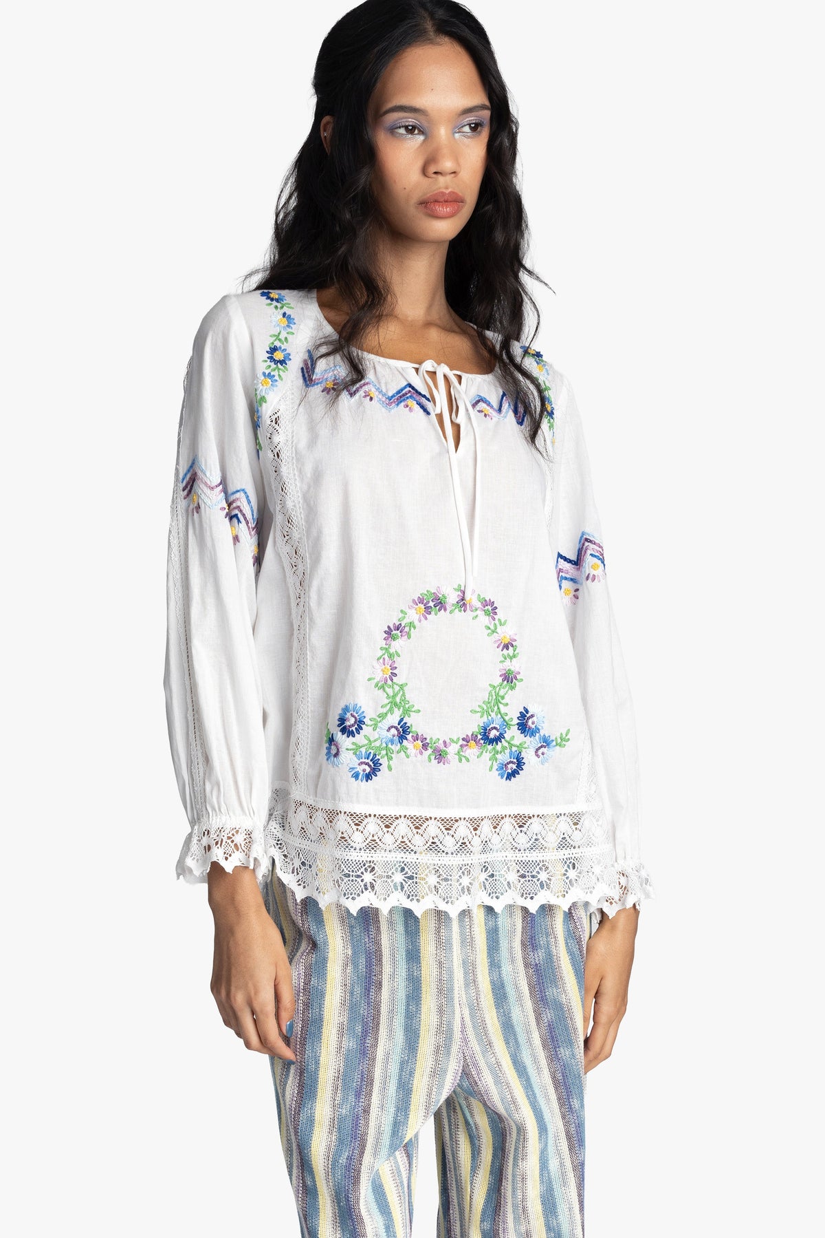 Morning Glory Embroidery Blouse | Anna Sui