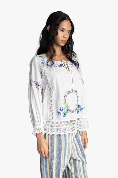 Morning Glory Embroidery Blouse | Anna Sui