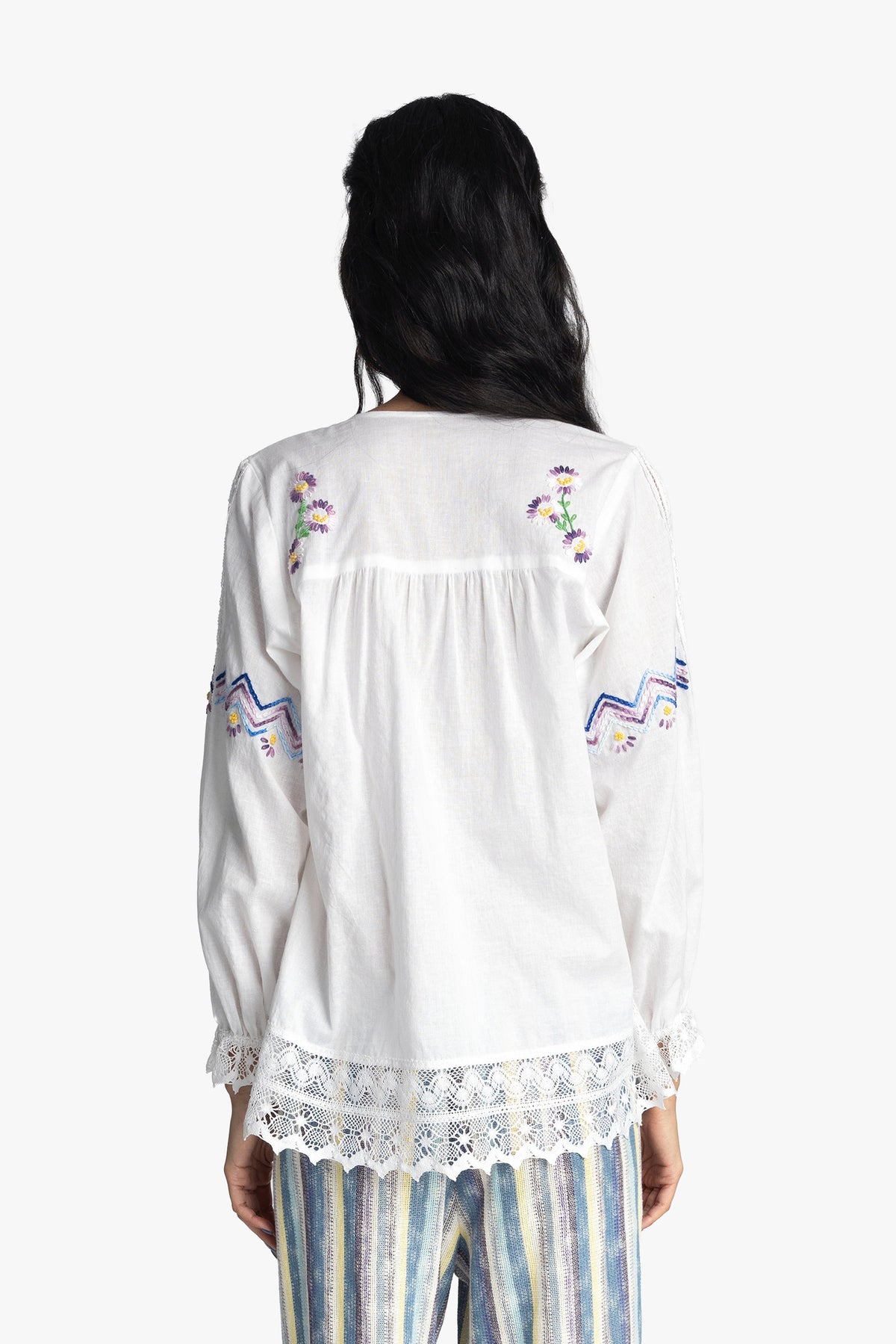 Morning Glory Embroidery Blouse | Anna Sui
