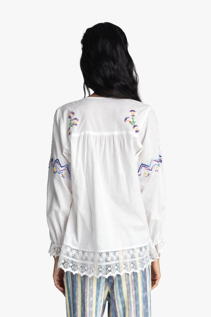 Morning Glory Embroidery Blouse | Anna Sui