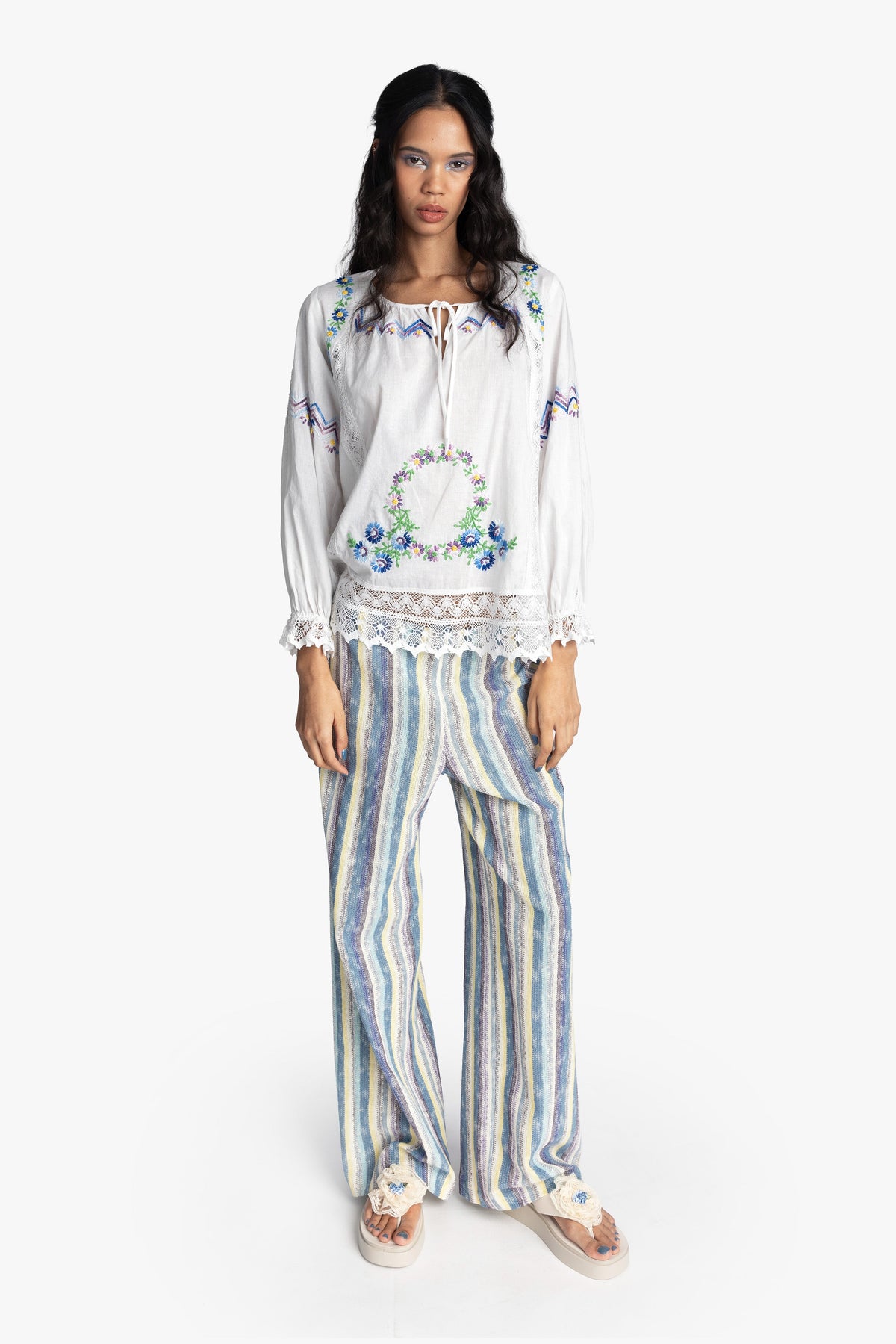 Morning Glory Embroidery Blouse | Anna Sui