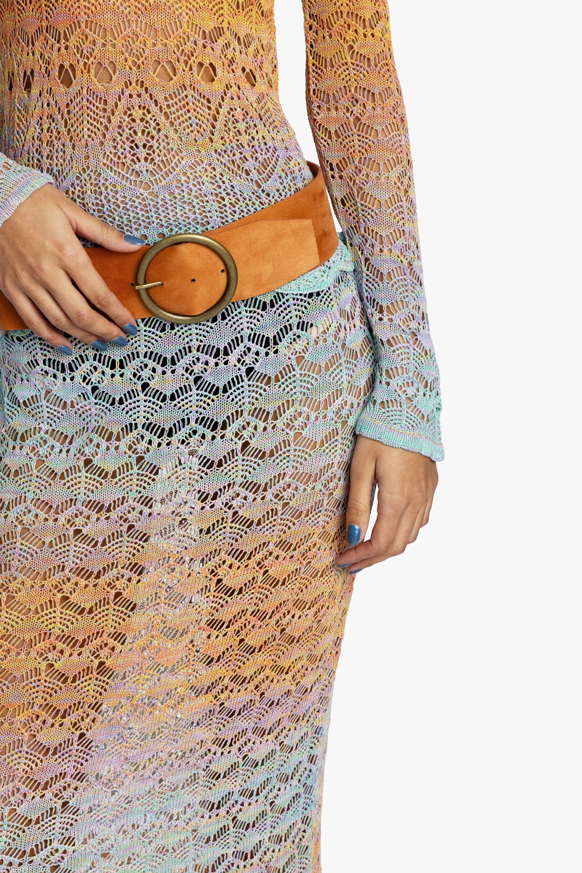 Ombre Space Dye Crochet Skirt - Sunset | Anna Sui