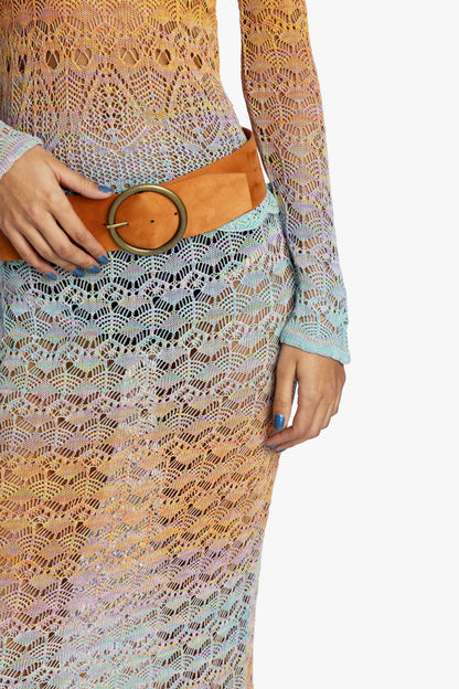 Ombre Space Dye Crochet Skirt - Sunset | Anna Sui
