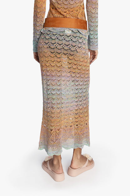 Ombre Space Dye Crochet Skirt - Sunset | Anna Sui