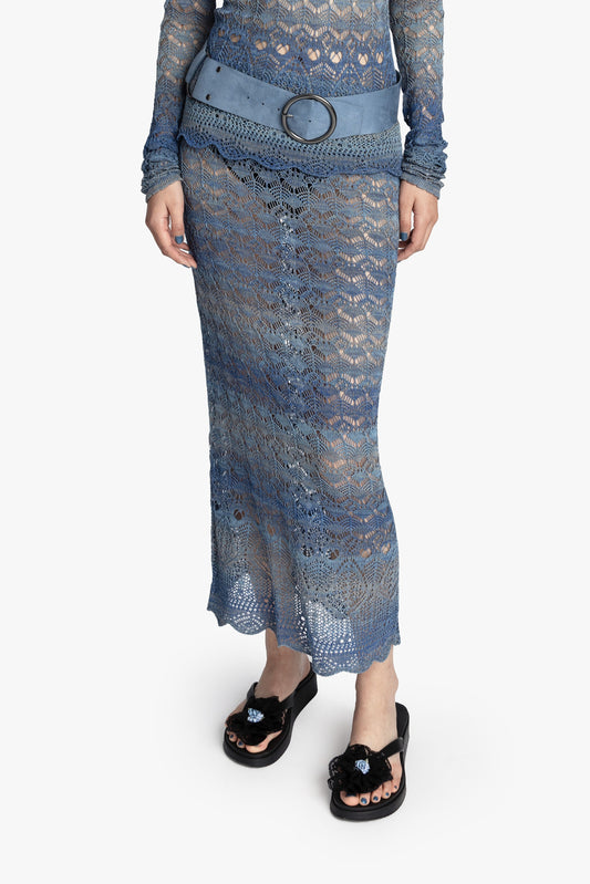 Ombre Space Dye Crochet Skirt - Twilight | Anna Sui