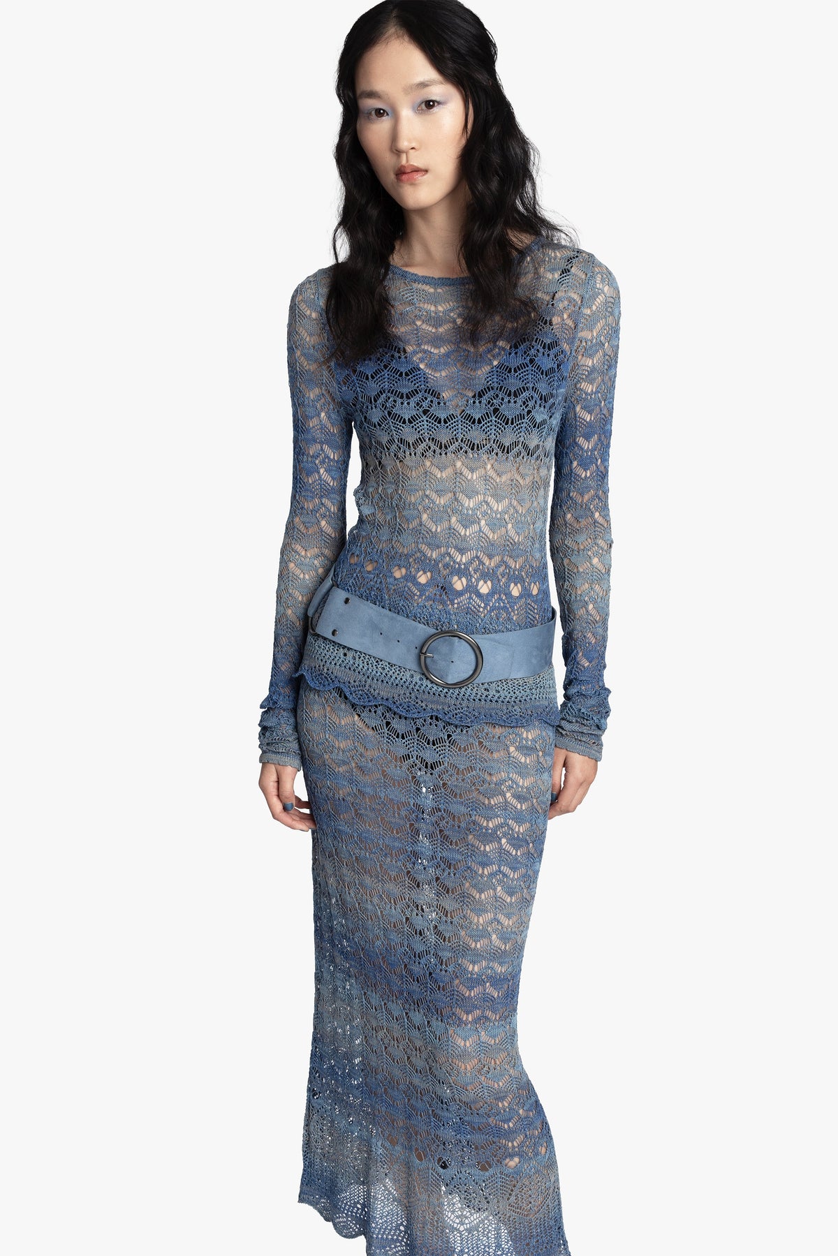 Ombre Space Dye Crochet Skirt - Twilight | Anna Sui
