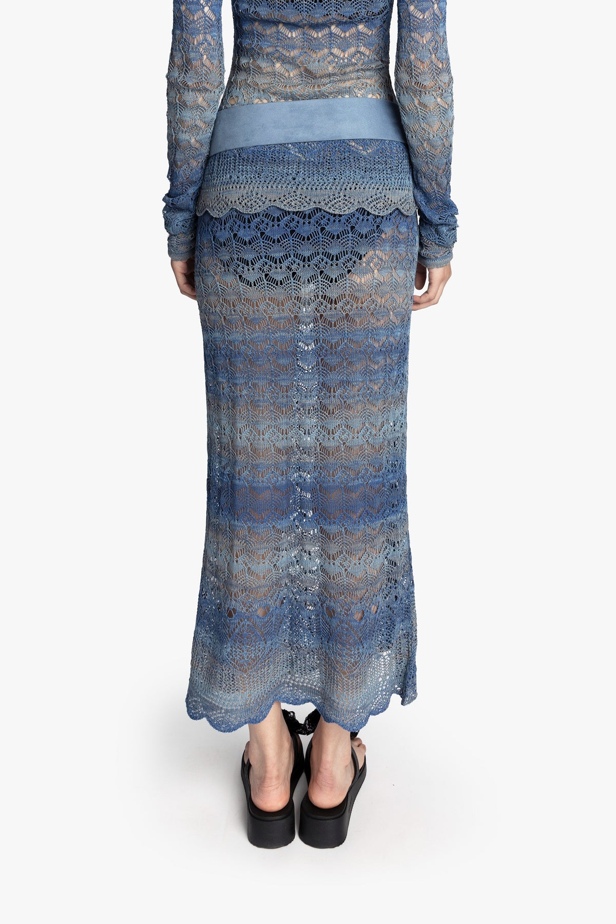 Ombre Space Dye Crochet Skirt - Twilight | Anna Sui