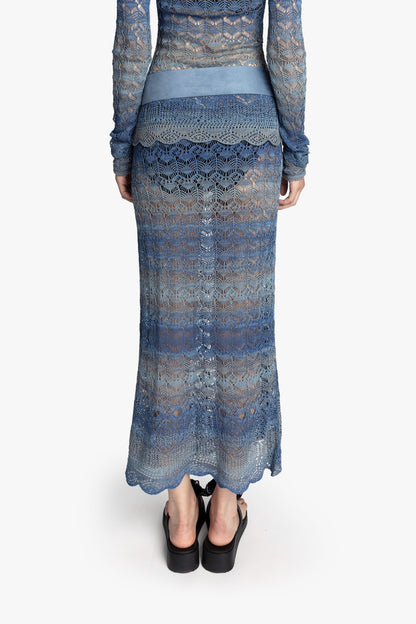 Ombre Space Dye Crochet Skirt - Twilight | Anna Sui