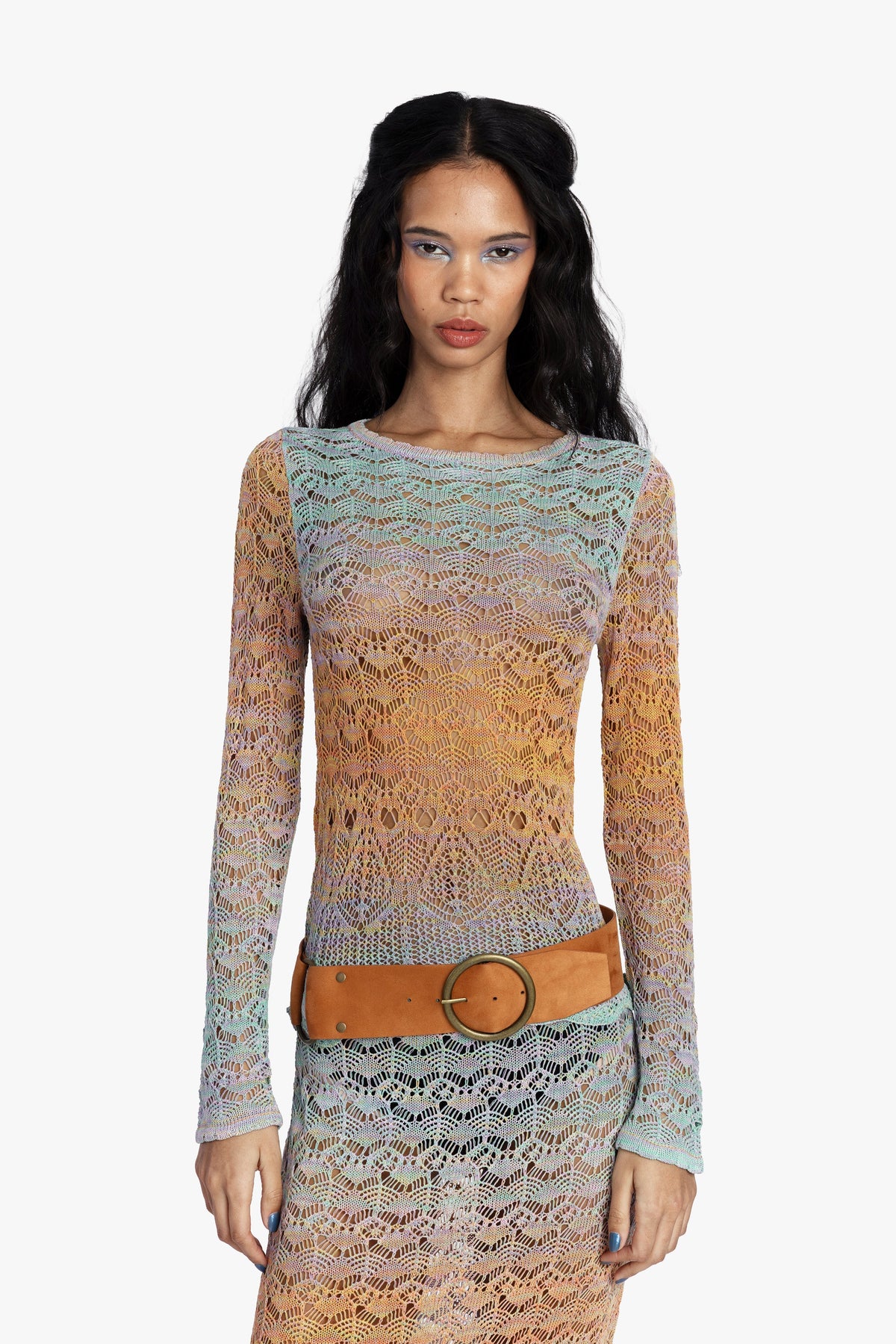 Ombre Space Dye Crochet Top - Sunset | Anna Sui