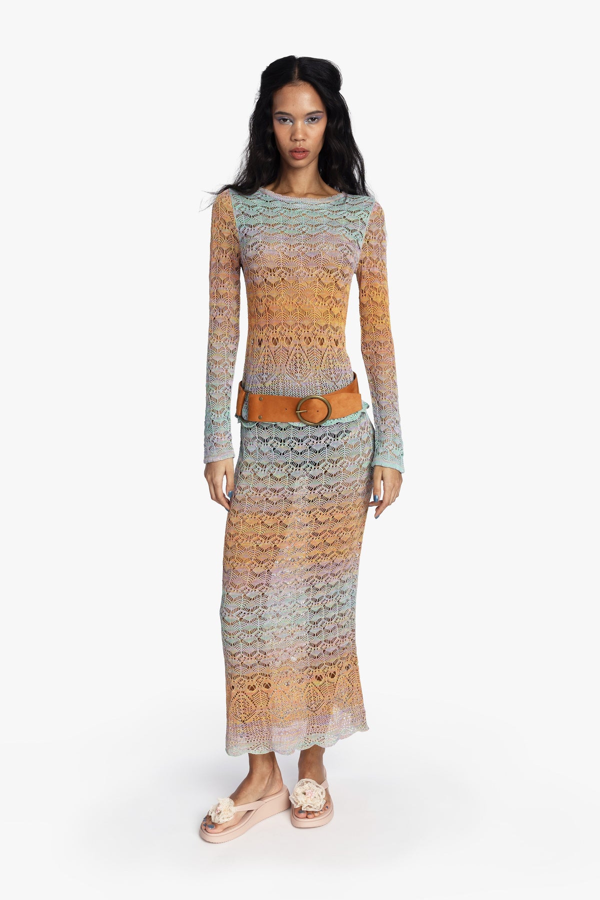 Ombre Space Dye Crochet Top - Sunset | Anna Sui
