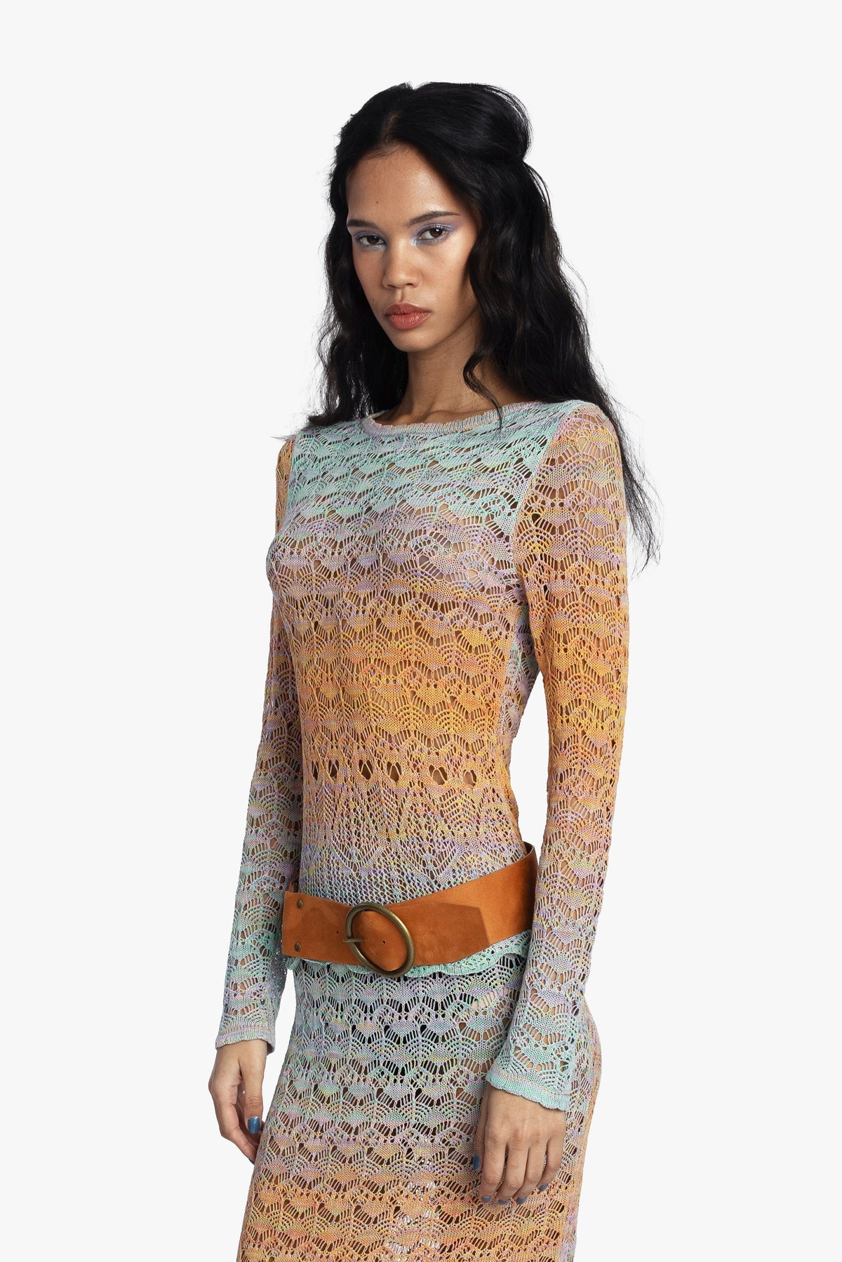 Ombre Space Dye Crochet Top - Sunset | Anna Sui
