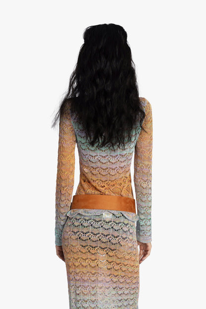 Ombre Space Dye Crochet Top - Sunset | Anna Sui