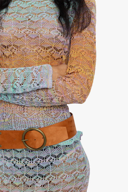 Ombre Space Dye Crochet Top - Sunset | Anna Sui