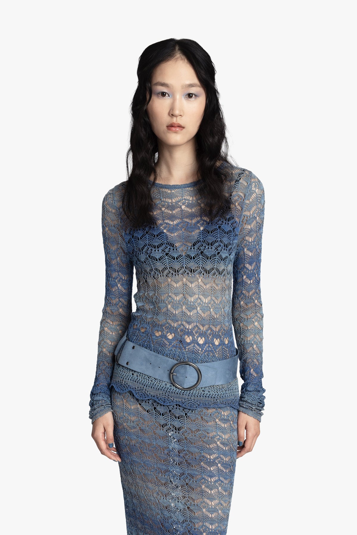 Ombre Space Dye Crochet Top - Twilight | Anna Sui