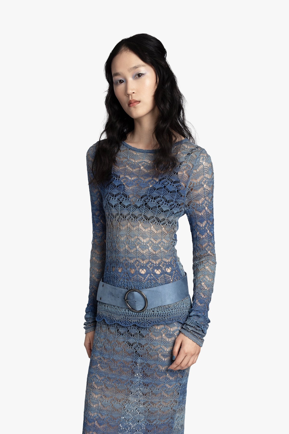 Ombre Space Dye Crochet Top - Twilight | Anna Sui