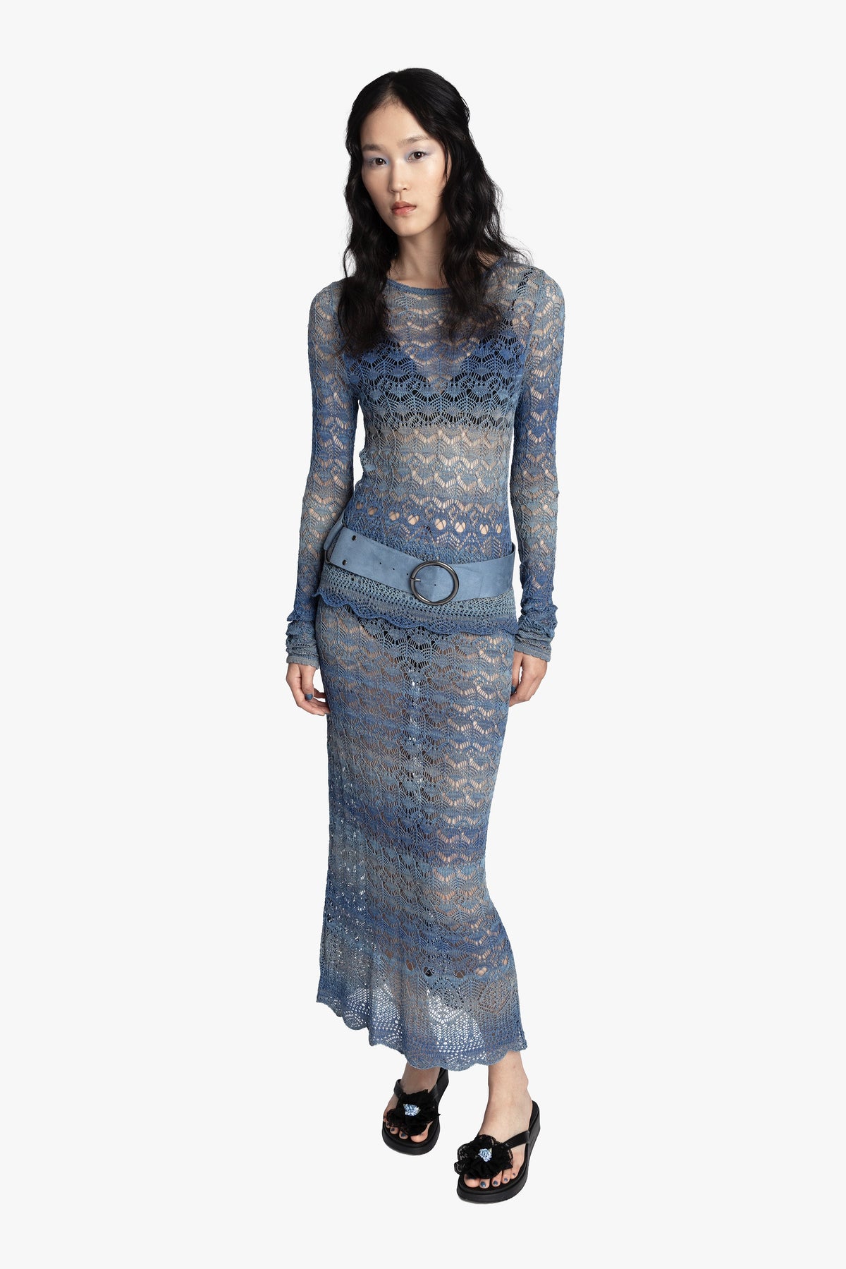 Ombre Space Dye Crochet Top - Twilight | Anna Sui