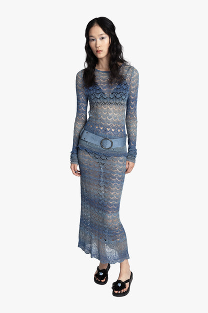 Ombre Space Dye Crochet Top - Twilight | Anna Sui