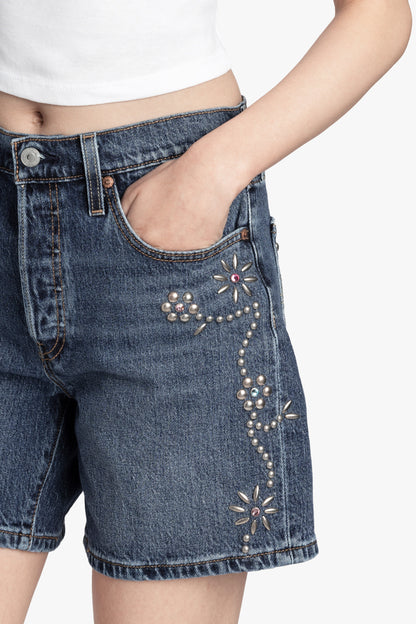 Studded Denim Shorts | Anna Sui
