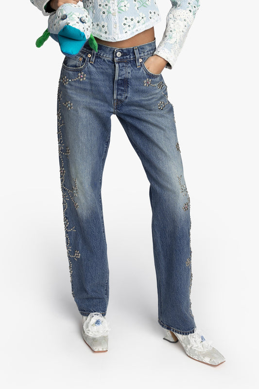 Studded Denim Jeans | Anna Sui