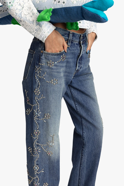 Studded Denim Jeans | Anna Sui