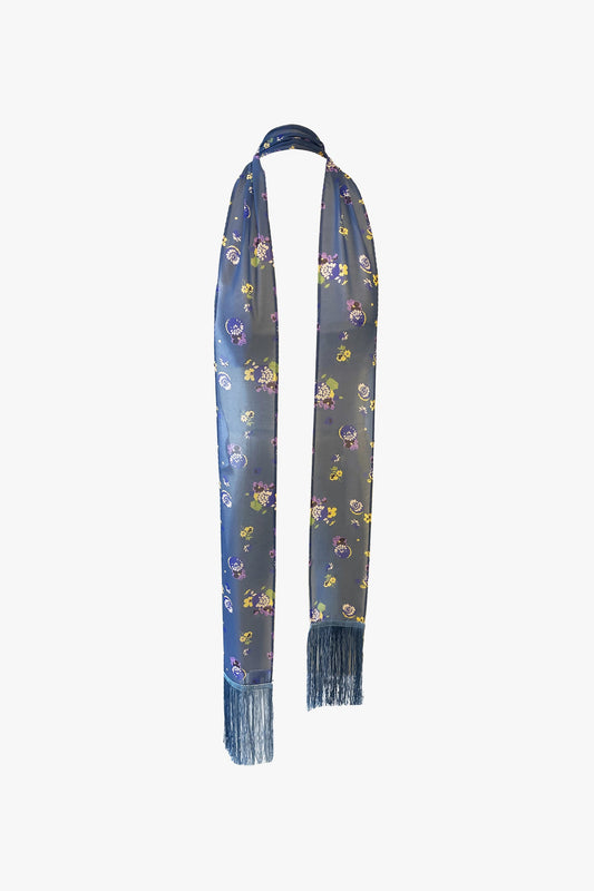 Night Blooming Chiffon Fringe Scarf | Anna Sui