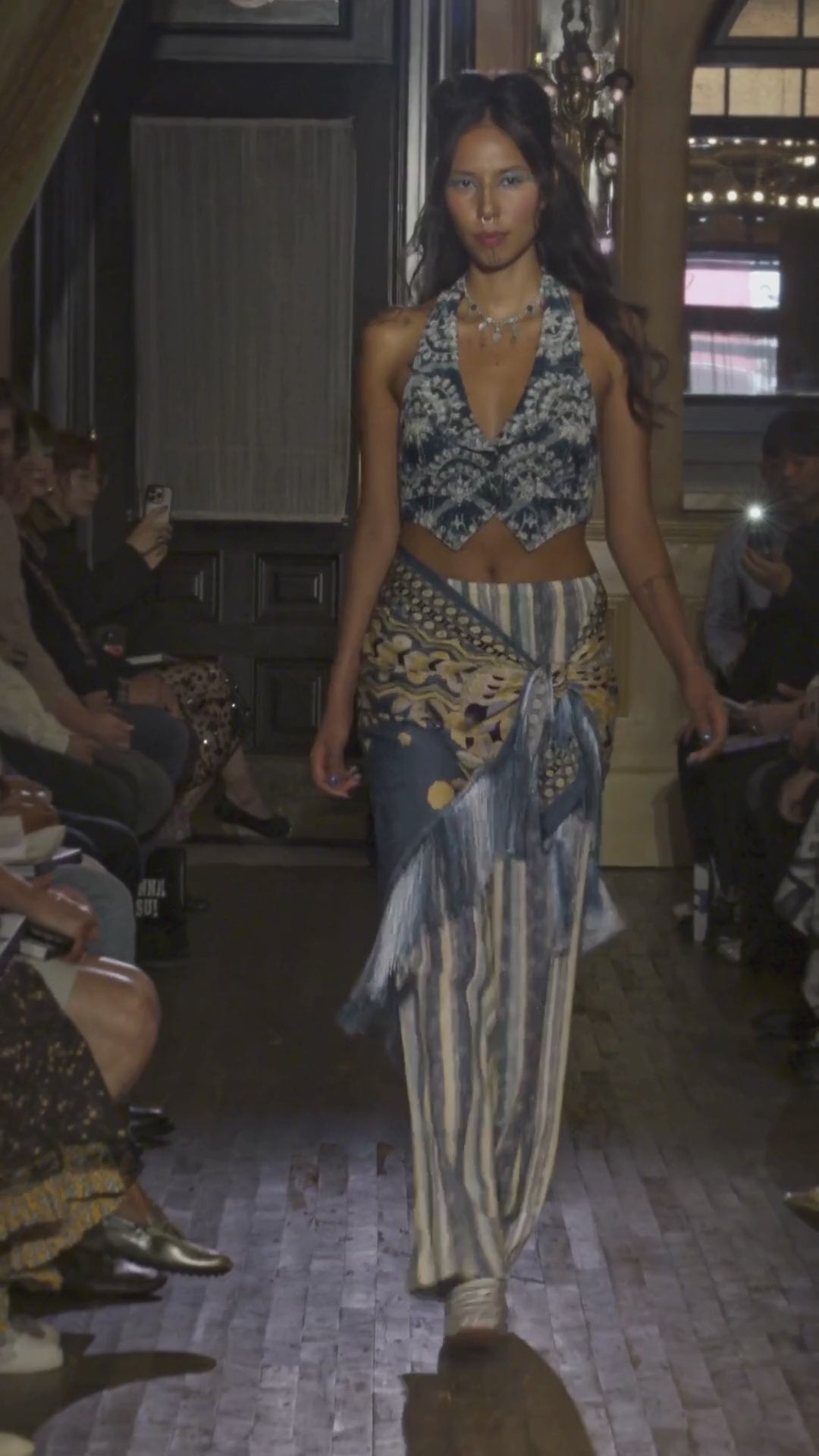 Pueblo Deco Border Fringe Shawl | Anna Sui