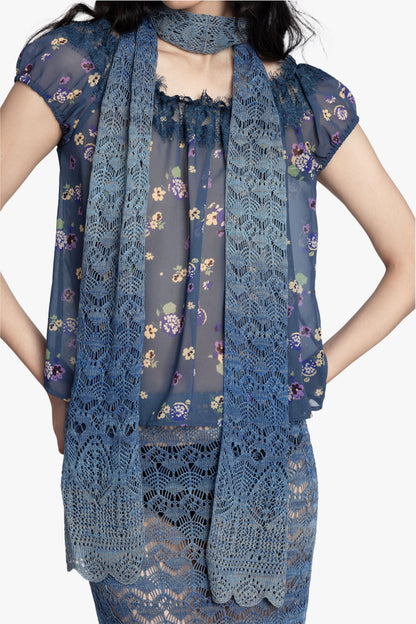 Ombre Space Dye Crochet Scarf - Twilight | Anna Sui