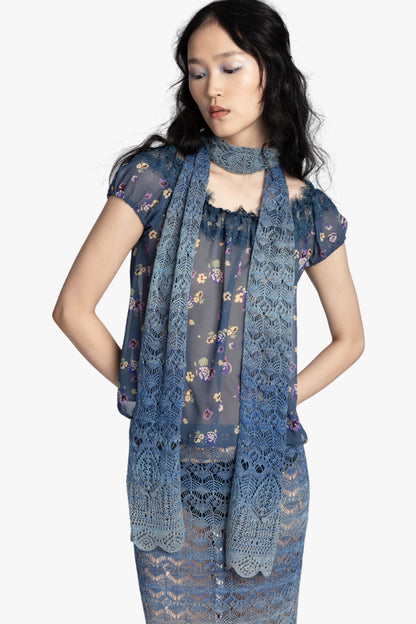 Ombre Space Dye Crochet Scarf - Twilight | Anna Sui