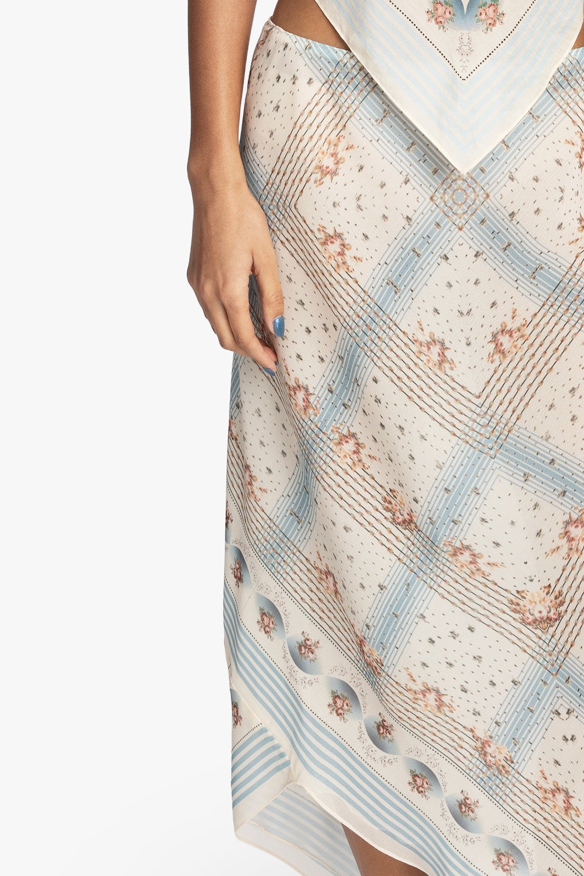 Heritage Scarf Print Chiffon Skirt | Anna Sui