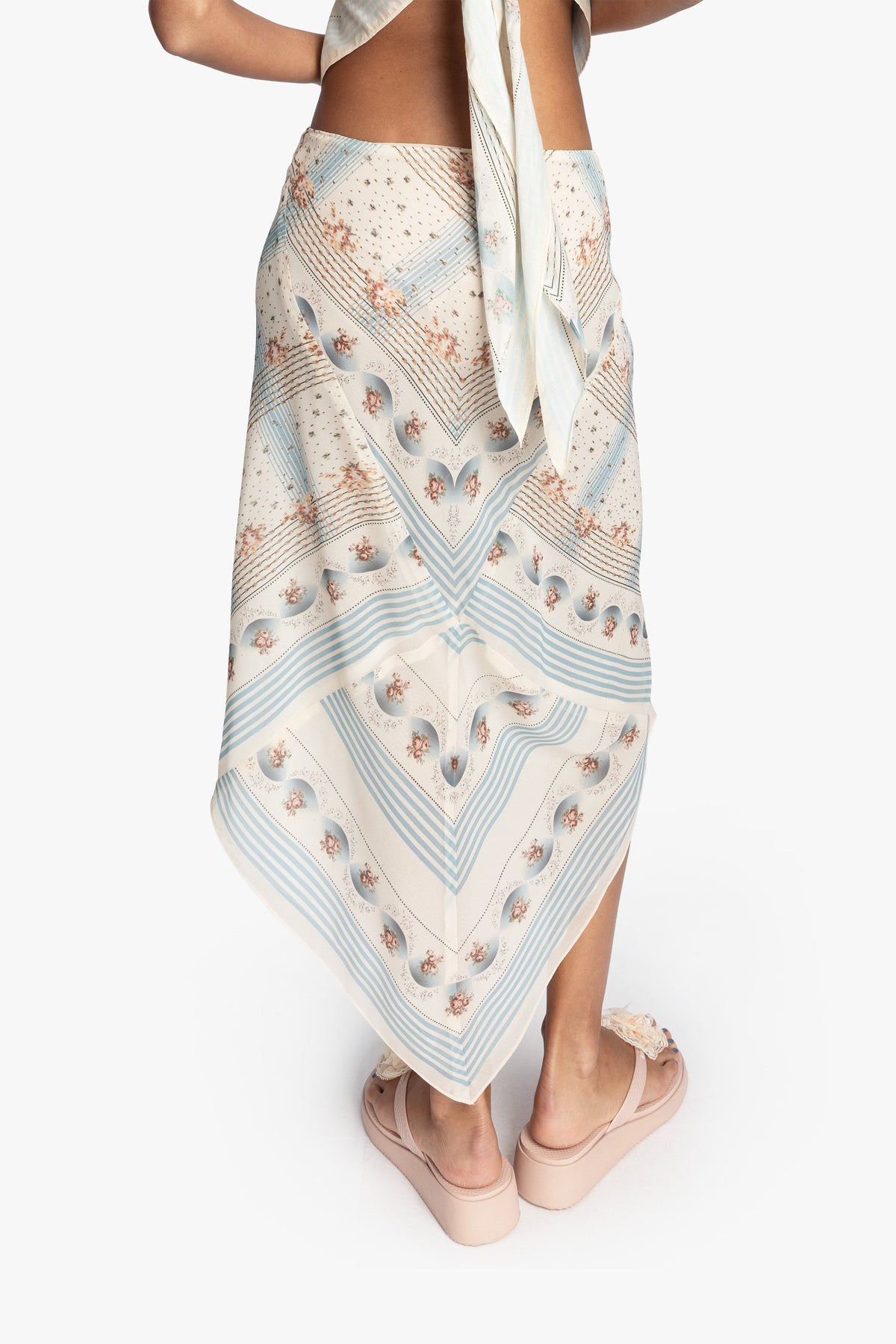 Heritage Scarf Print Chiffon Skirt | Anna Sui