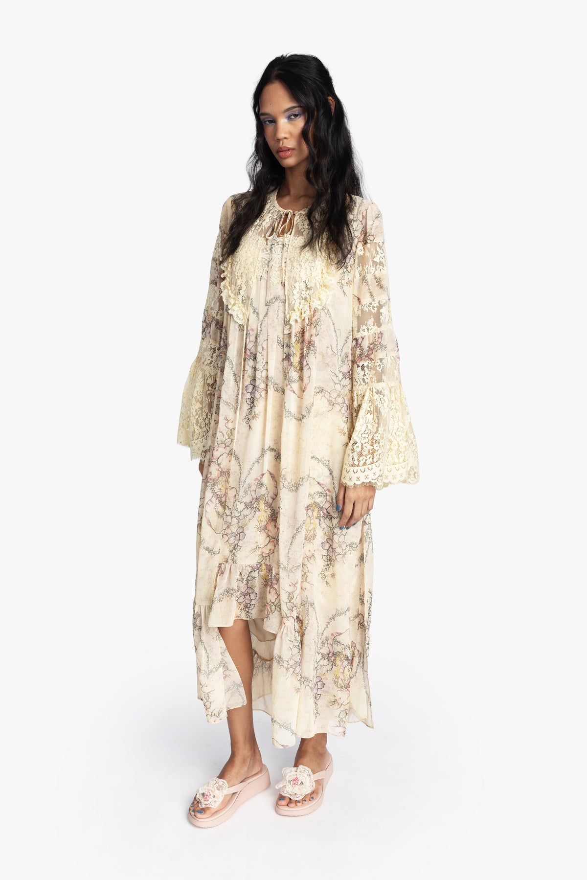 Spirit Bloom Chiffon Peignoir | Anna Sui