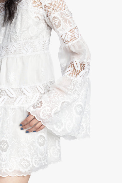 Cottage Rose Lace Mini Dress | Anna Sui