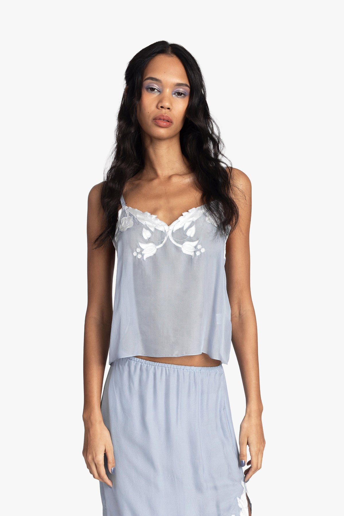 Nouveau Satin Applique Camisole | Anna Sui