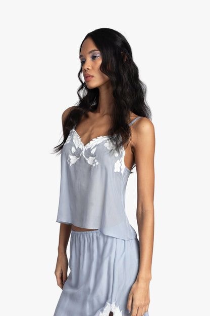 Nouveau Satin Applique Camisole | Anna Sui