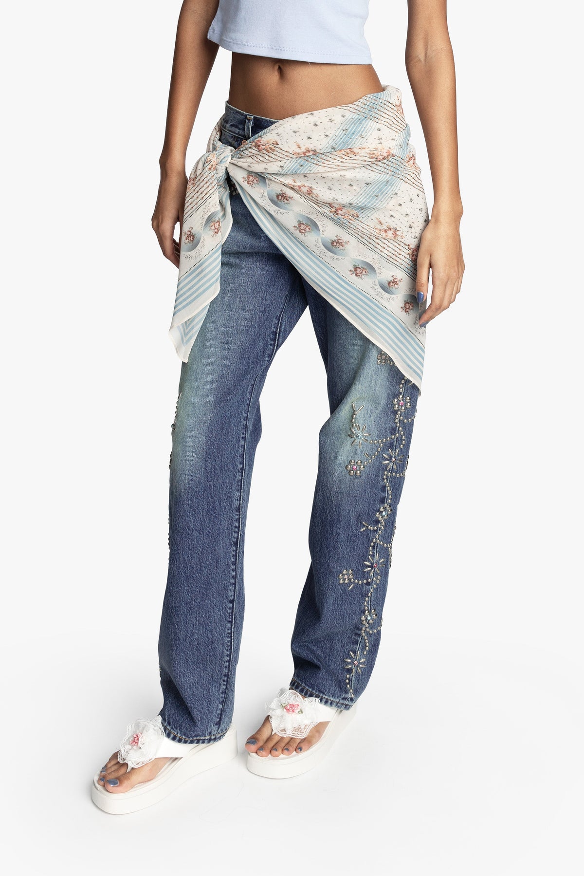 Heritage Scarf Print Chiffon Square Scarf | Anna Sui