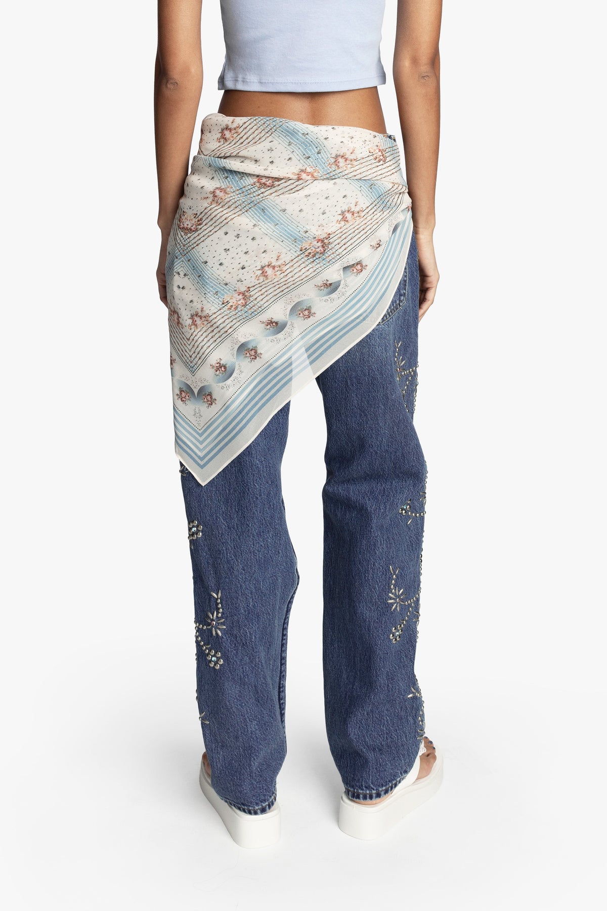 Heritage Scarf Print Chiffon Square Scarf | Anna Sui