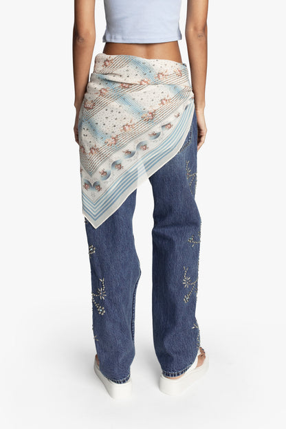Heritage Scarf Print Chiffon Square Scarf | Anna Sui