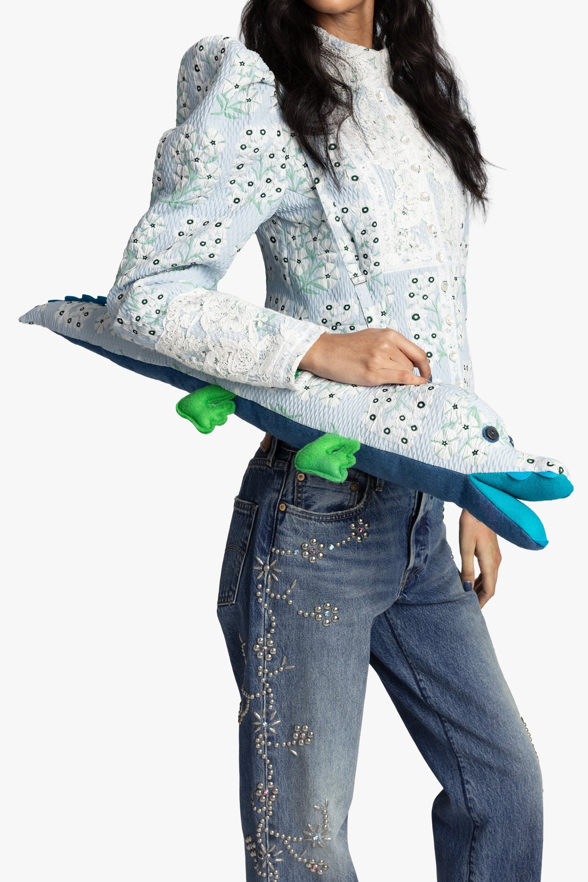 Alligator Bag- Sky Blue Multi | Anna Sui